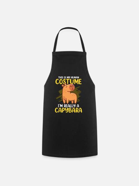 Capybara Capy - Kochschürze - Schwarz