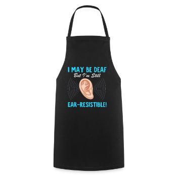 Deaf Pride Sign Language - Cooking Apron - black - Front - AI Model Male 185 dark (185cm)