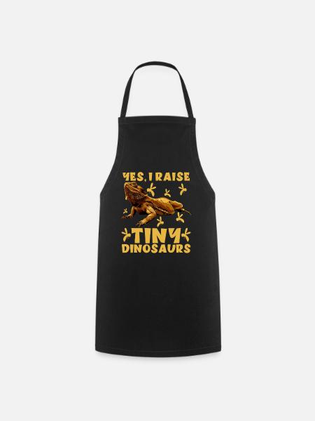 Funny Bearded Dragon Beardie - Cooking Apron - black