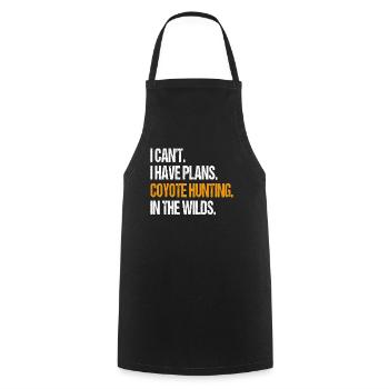 Coyote Hunter Yote - Cooking Apron - black - Front - AI Model Male 185 dark (185cm)