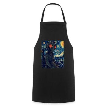 Peinture Monster Starry Night de Flatwood - Tablier de cuisine - noir - Devant - AI Model Male 185 dark (185cm)