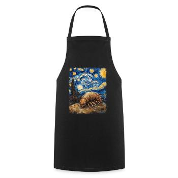 Isopodes Nuit étoilée Peinture - Tablier de cuisine - noir - Devant - AI Model Male 185 dark (185cm)