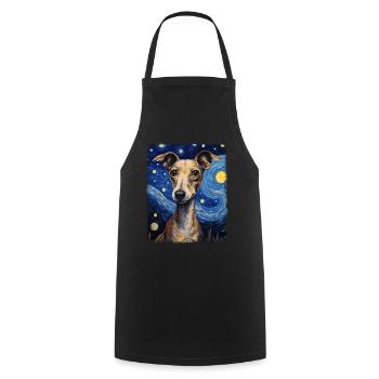 Italienischer Windhund Hund Hund Sternennacht Gemä - Kochschürze - Schwarz - Vorne - AI Model Male 185 dark (185cm)