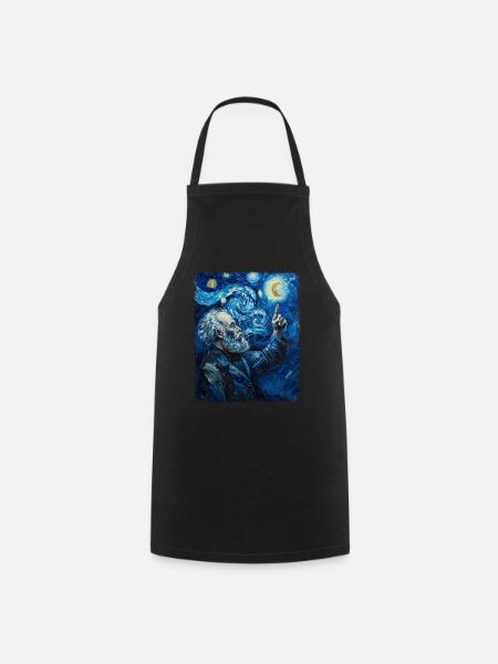 Karl Marx communisme Peinture de nuit étoilée communiste - Tablier de cuisine - noir