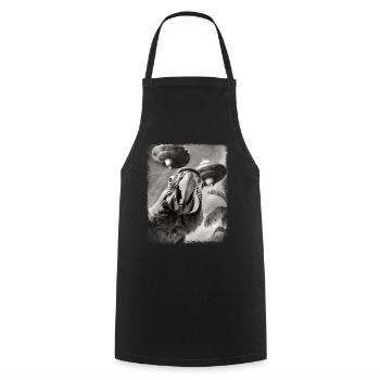 Macaw Parrot Bird UFO Alien Alien Selfie - Cooking Apron - black - Front - AI Model Male 185 dark (185cm)