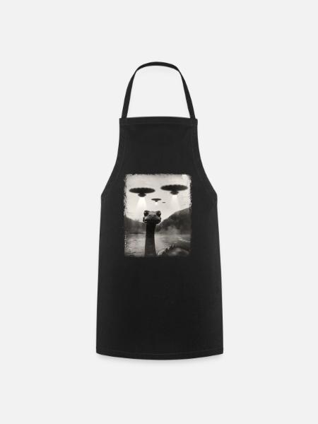 Loch Ness Monster Nessie UFO Alien Außerirdischer - Cooking Apron - black