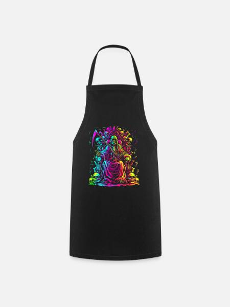 Grim Reaper The Skull Popart - Cooking Apron - black