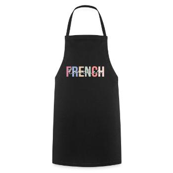 French Teacher Lessons - Cooking Apron - black - Front - AI Model Male 185 dark (185cm)