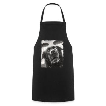 Terre-Neuve chien chien OVNI Alien Alien S - Tablier de cuisine - noir - Devant - AI Model Male 185 dark (185cm)