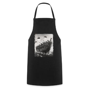Arche de Noé Chrétien OVNI Alien Alien Sel - Tablier de cuisine - noir - Devant - AI Model Male 185 dark (185cm)
