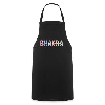 Guérisseur de chakras Maître Reiki de guérison des chakras - Tablier de cuisine - noir - Devant - AI Model Male 185 dark (185cm)