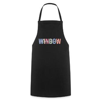 Window cleaner cleaning - Cooking Apron - black - Front - AI Model Male 185 dark (185cm)