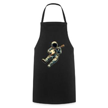 Astronaut Weltraum Bluegrass Banjo Spieler - Kochschürze - Schwarz - Vorne - AI Model Male 185 dark (185cm)