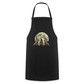 Cochon d’Inde Animal de compagnie Lune Hurlante - Tablier de cuisine - noir - Devant - AI Model Male 185 dark (185cm)