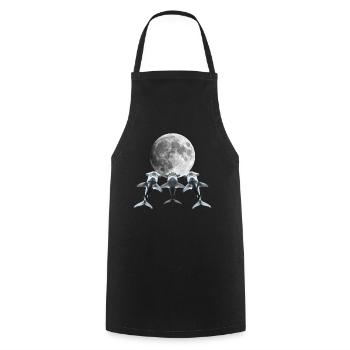 Hammerhai Meerestier Heulender Mond - Kochschürze - Schwarz - Vorne - AI Model Male 185 dark (185cm)