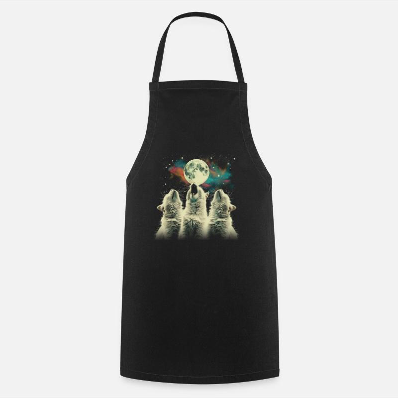 Chat de l’Himalaya Lune hurlante - Tablier de cuisine - noir