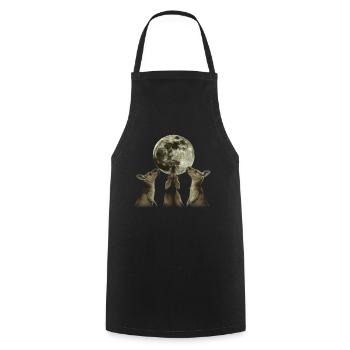 Kangourou Australie Lune Hurlante - Tablier de cuisine - noir - Devant - AI Model Male 185 dark (185cm)