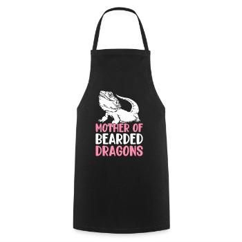 Mother of bearded dragons, lizard lover, mom - Cooking Apron - black - Front - AI Model Male 185 dark (185cm)