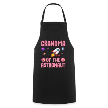 Astronaut's Grandma Space Planet - Cooking Apron - black - Front - AI Model Male 185 dark (185cm)