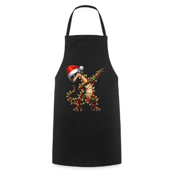 Polka Dot Brachiosaurus Dinosaur Sunglasses - Cooking Apron - black - Front - AI Model Male 185 dark (185cm)
