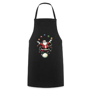 Jonglerie Père Noël Jongleur Cirque Weihn - Tablier de cuisine - noir - Devant - AI Model Male 185 dark (185cm)