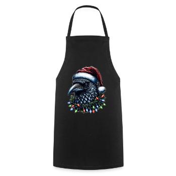 Krähe Rabe Gothic Gothic Weihnachtsmütze Xmas - Kochschürze - Schwarz - Vorne - AI Model Male 185 dark (185cm)