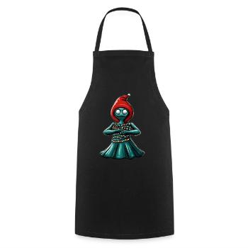 Flatwoods Monster Cryptid Cryptozoology - Cooking Apron - black - Front - AI Model Male 185 dark (185cm)