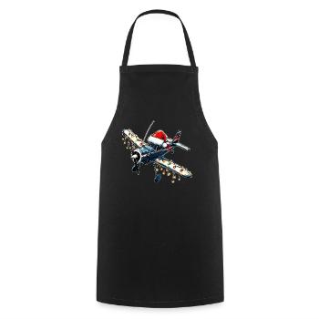 Avion RC modèle avion pilote chapeau de Noël Noël - Tablier de cuisine - noir - Devant - AI Model Male 185 dark (185cm)
