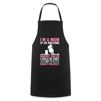 Mère d’un fantastique coureur de barils Fassren - Tablier de cuisine - noir - Devant - AI Model Male 185 dark (185cm)
