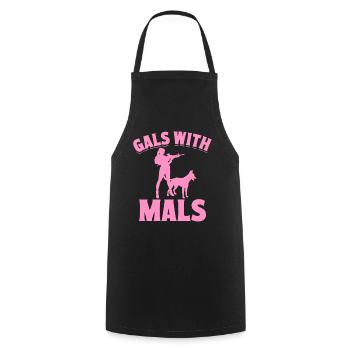 Belgian Malinois Girl Gals With Mals - Cooking Apron - black - Front - AI Model Male 185 dark (185cm)
