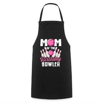 Bowling Mom Birthday Mom of Birthday Bowler - Cooking Apron - black - Front - AI Model Male 185 dark (185cm)