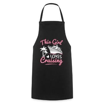 This Girl Loves Cruises Cruise Urlau - Cooking Apron - black - Front - AI Model Male 185 dark (185cm)