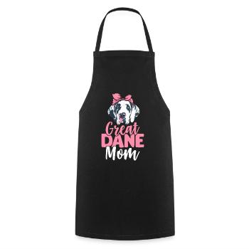 Great Dane Mom Dog Lover Dog Mom - Cooking Apron - black - Front - AI Model Male 185 dark (185cm)