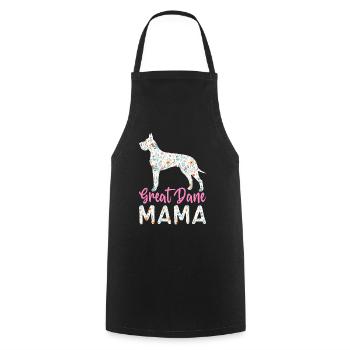Great Dane Mom Dog Lover Dog Mom - Cooking Apron - black - Front - AI Model Male 185 dark (185cm)