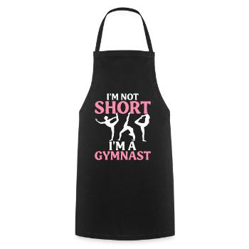 I'm not small, I'm a gymnast Gymnastics - Cooking Apron - black - Front - AI Model Male 185 dark (185cm)