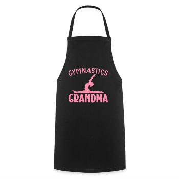 Gymnastics Granny Gymnast Acrobat Granny - Cooking Apron - black - Front - AI Model Male 185 dark (185cm)