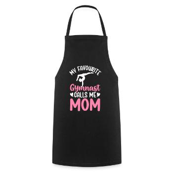 Favorite gymnast calls me mom - Cooking Apron - black - Front - AI Model Male 185 dark (185cm)