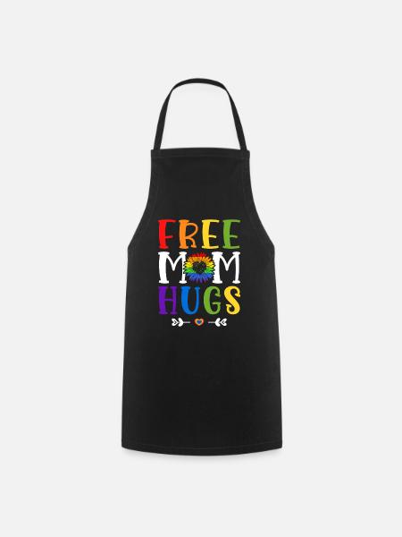 Kostenlose Mama-Umarmungen LGBTQ Mama-Stolz - Kochschürze - Schwarz