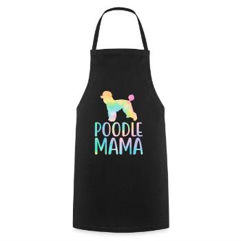 Poodle Mom Poodle Dog Lover - Cooking Apron - black - Front - AI Model Male 185 dark (185cm)