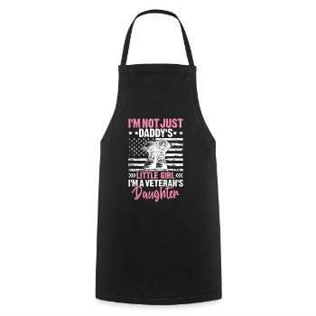 Daddy's Girl Veteran's Daughter Proud Military - Cooking Apron - black - Front - AI Model Male 185 dark (185cm)