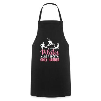 Pilates Sport Harder Pilates Teacher Yoga Exercise - Cooking Apron - black - Front - AI Model Male 185 dark (185cm)