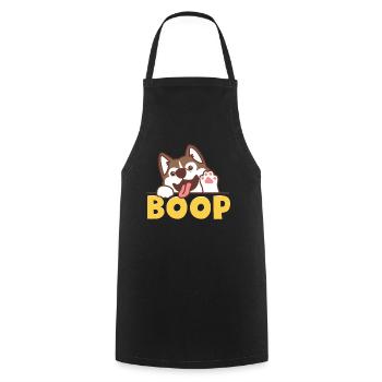 Furry Fandom Pumpkins Fursona Boop - Cooking Apron - black - Front - AI Model Male 185 dark (185cm)