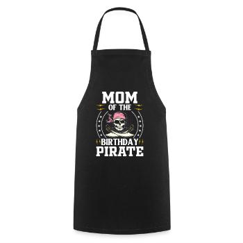 Mom Birthday Pirate Pirate Mom Pirate - Cooking Apron - black - Front - AI Model Male 185 dark (185cm)
