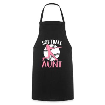 Softball Tante - Kochschürze - Schwarz - Vorne - AI Model Male 185 dark (185cm)
