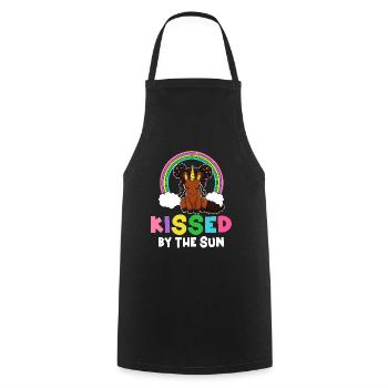Melanin Black History Brown Skin Kissed By The Sun - Cooking Apron - black - Front - AI Model Male 185 dark (185cm)