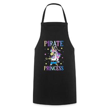 Pirate Princesse Pirate Fille Pirate Fille - Tablier de cuisine - noir - Devant - AI Model Male 185 dark (185cm)
