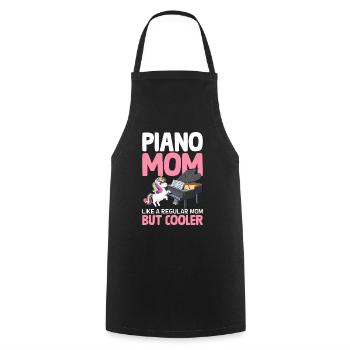 Piano Mom Like A Regular Mom Female Piano Player - Kochschürze - Schwarz - Vorne - AI Model Male 185 dark (185cm)