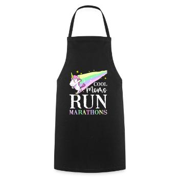 Cool Moms Run Marathons Female Runner Running - Kochschürze - Schwarz - Vorne - AI Model Male 185 dark (185cm)