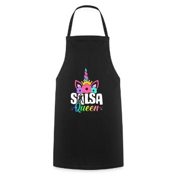Salsa Queen Salsa Dancer Salsa Dance Illustration - Cooking Apron - black - Front - AI Model Male 185 dark (185cm)