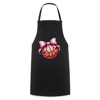 Coquette Bogen Basketball Spieler Mütter Tag Rosa - Kochschürze - Schwarz - Vorne - AI Model Male 185 dark (185cm)